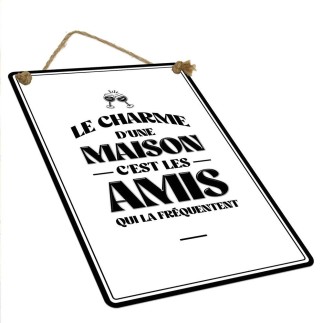 Plaque Metal 40x60 Le Charme D'Une Maison
