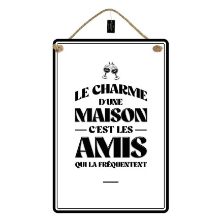 Plaque Metal 40x60 Le Charme D'Une Maison