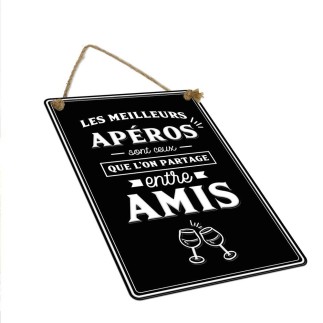 Plaque Metal 20x30 Les Meilleurs Apero