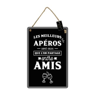 Plaque Metal 20x30 Les Meilleurs Apero