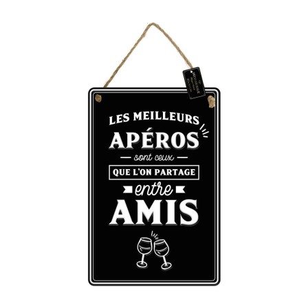 Plaque Metal 20x30 Les Meilleurs Apero