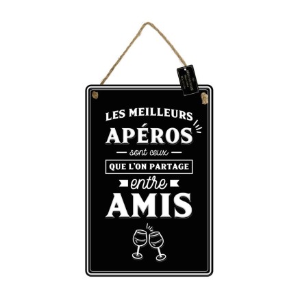 Plaque Metal 20x30 Les Meilleurs Apero
