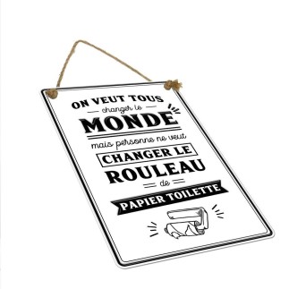 Plaque Metal 20x30 Papier Toilette