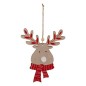 Sujet renne écharpe bois 17cm