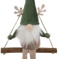 Sujet gnome balançoire textile 16cm