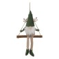 Sujet gnome balançoire textile 16cm