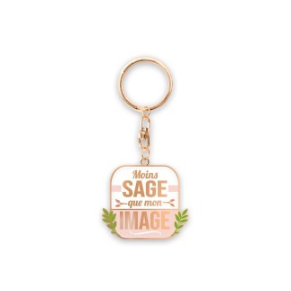 Porte Cle Cocotte "Moins Sage"