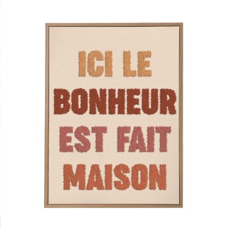 Toile Tuftee Ici Le Bonheur Est Fait Maison