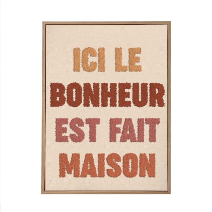 Toile Tuftee Ici Le Bonheur Est Fait Maison