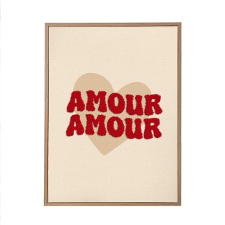 Toile Tuftee Amour Amour 30x40 Cm