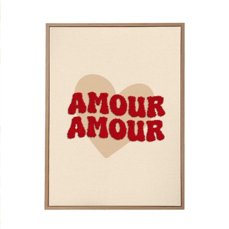 Toile Tuftee Amour Amour 30x40 Cm