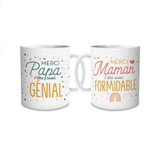 Coffret Duo Mugs Maman Papa Genial