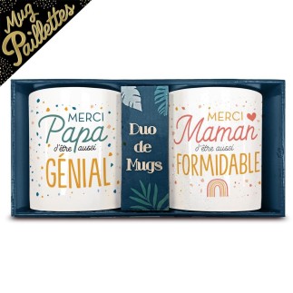 Coffret Duo Mugs Maman Papa Genial