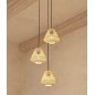 Suspensions 3 lampes Jily corde naturel