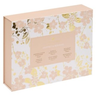 Coffret 6 bougies parfumées Maël pot verre