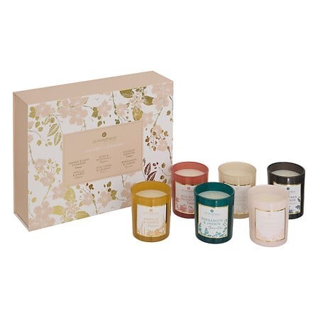 Coffret 6 bougies parfumées Maël pot verre