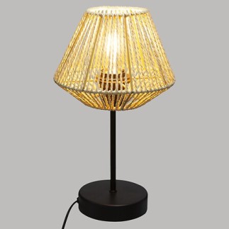 Lampe droite Jily haut 34 cm métal et papier naturel