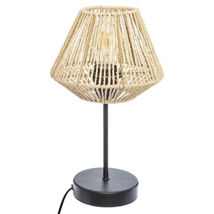 Lampe droite Jily haut 34 cm métal et papier naturel