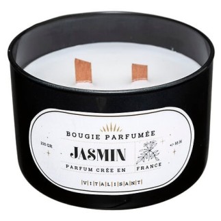 Bougie parfumée Snow 470 g pot verre jasmin