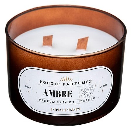 Bougie parfumée Snow 470 g pot verre jasmin