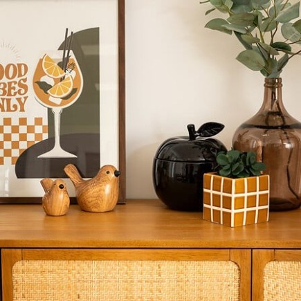 Lot de 2 oiseaux céramique