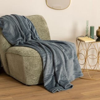 Plaid 180x230 cm flanelle orage