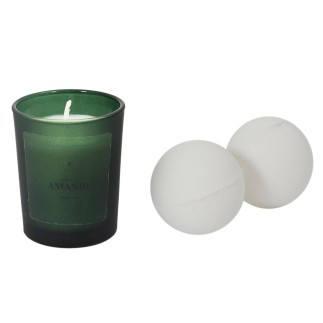 COFFRET BOUGIE BOMBES DE BAIN X2 AMANDE