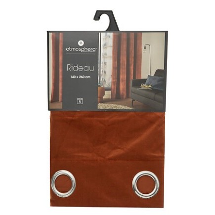 Rideau Lilou 140x260cm terracotta