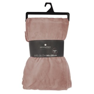 Plaid 180x230 cm flanelle rose