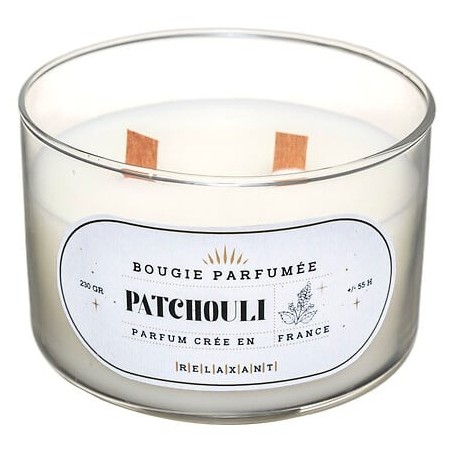 Bougie parfumée Snow 470 g pot verre jasmin