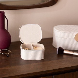 Boîte à bijoux Enya velours beige