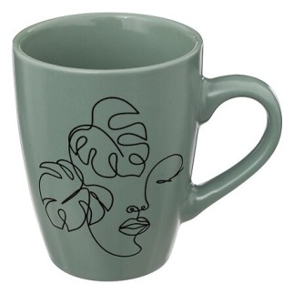 Mug Visage abstrait 35cl vert