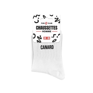 Chaussettes Blanches Canard Homme