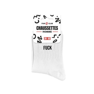 Chaussettes Blanches Fuck Homme