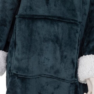 Plaid sweat taille L XL flanelle bleu égéen