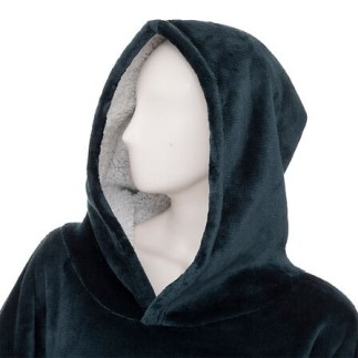 Plaid sweat taille L XL flanelle bleu égéen