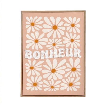 Toile Tuftee Bonheur 30x40 Cm