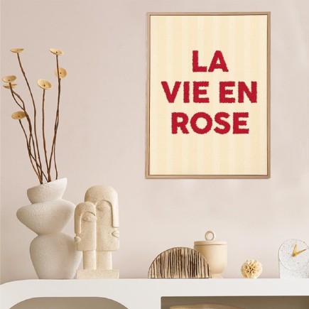 Toile Tuftee La Vie En Rose