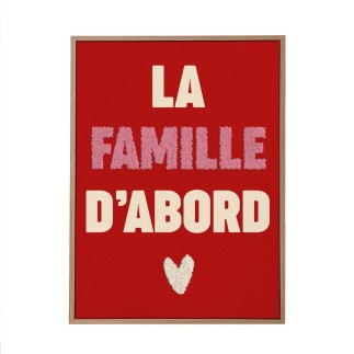 Toile Tuftee La Famille D'Abord
