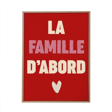 Toile Tuftee La Famille D'Abord