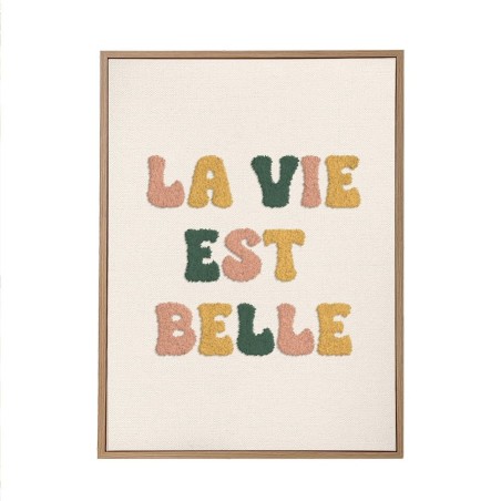 Toile Tuftee La Vie Est Belle 30x40Cm