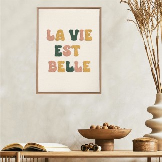 Toile Tuftee La Vie Est Belle 30x40Cm