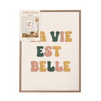 Toile Tuftee La Vie Est Belle 30x40Cm