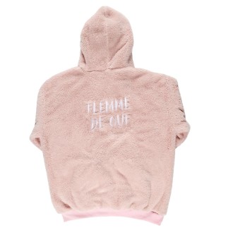 SWEAT A CAPUCHE HOODIE FLEMME DE OUF ROSE