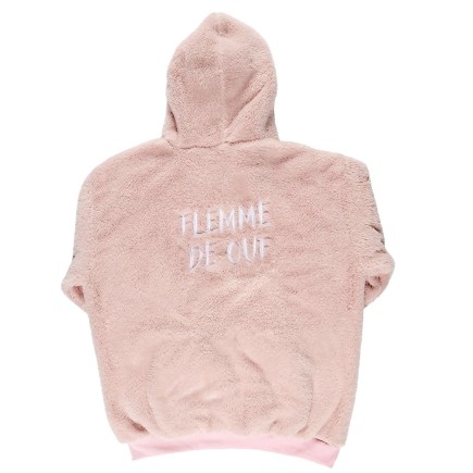 SWEAT A CAPUCHE HOODIE FLEMME DE OUF ROSE