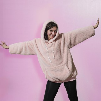 SWEAT A CAPUCHE HOODIE FLEMME DE OUF ROSE