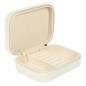 BOITE A BIJOUX EN VELOURS COTELE RECTANGLE BEIGE