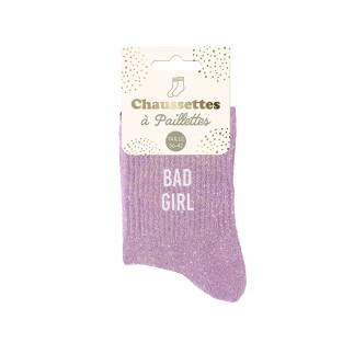 Chaussettes Paillettes Bad Girl