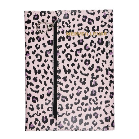 CAHIER COUVERTURE LEOPARD ET TROUSSE INTEGREE
