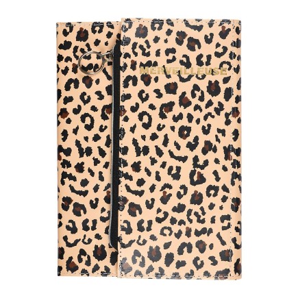 CAHIER COUVERTURE LEOPARD ET TROUSSE INTEGREE